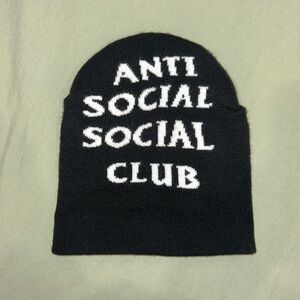 Anti Social Social Club Black Knit Hat